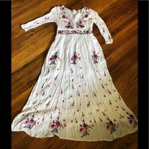 Cotton floral maxi dress